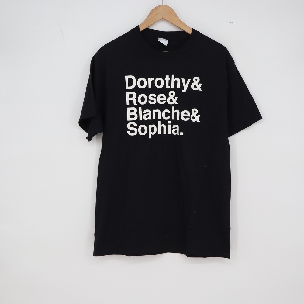 Port & Company T-Shirt Mens M Core Cotton Black Golden Girls Names Exc